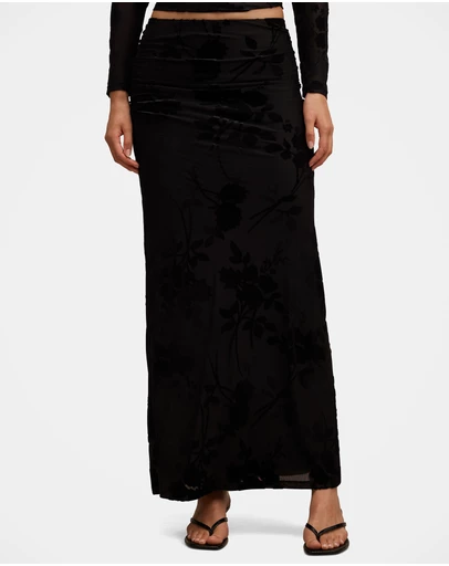 Forever New - Kenzie Mesh Burn Out Skirt