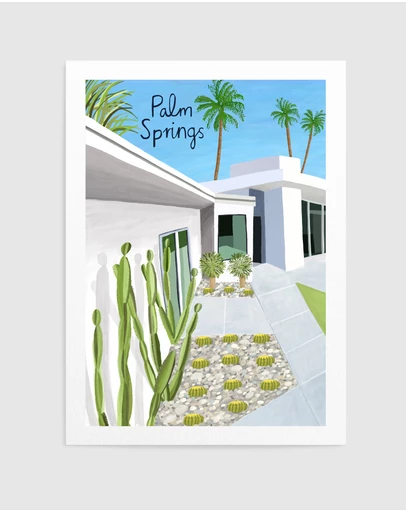 Olive et Oriel - Palm Springs Modern Architecture by Carla Daly Art Print