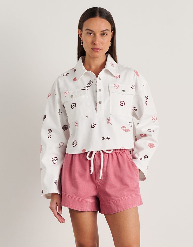Jag - Bowie Crop Shirt