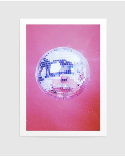 Olive et Oriel - Pink Disco Ball by Samantha Hearn Art Print