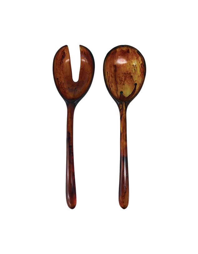 Urban Attitude - Urban Attitude LILA Large Paired Servers Length 30cm, Width 7.5cm (Spoon) - Burnt Amber