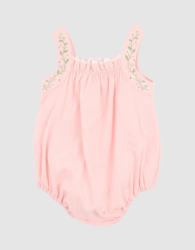 Bebe by Minihaha - Tess Embroidered Strap Bodysuit - Babies
