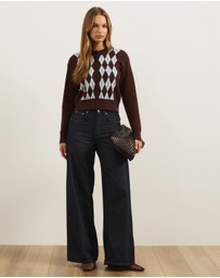 Atmos&Here - Sammi Argyle Knit Cardigan