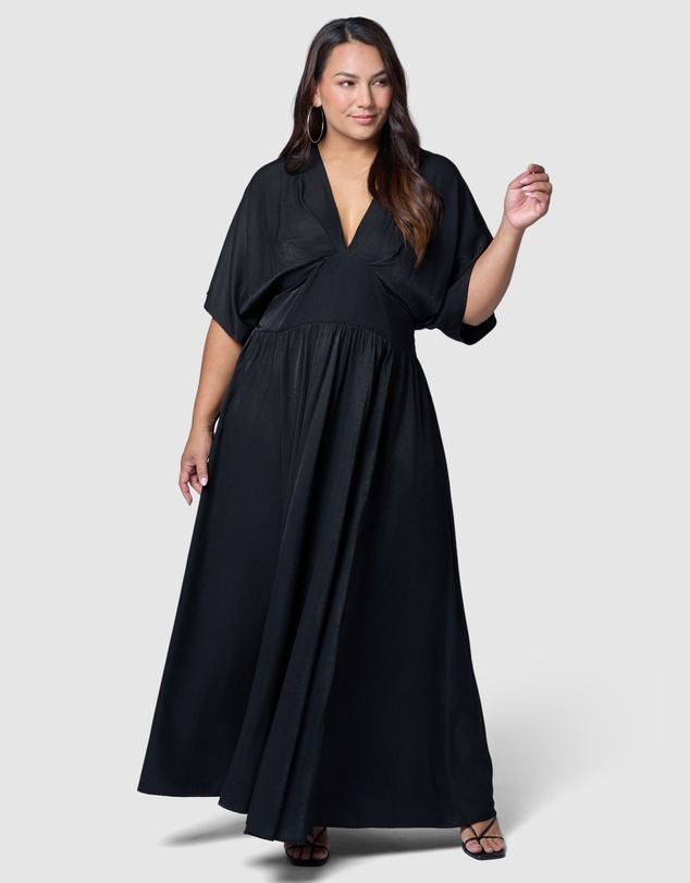 Sunday In The City - Black Noise Maxi Dress