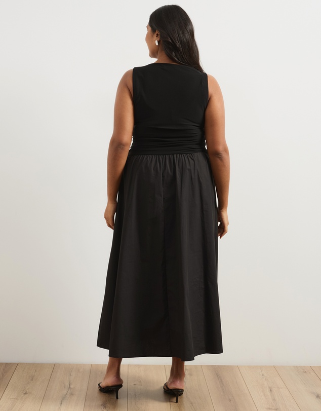 Atmos&Here Curvy - Adia Contrast Tank Bodice Midi Dress
