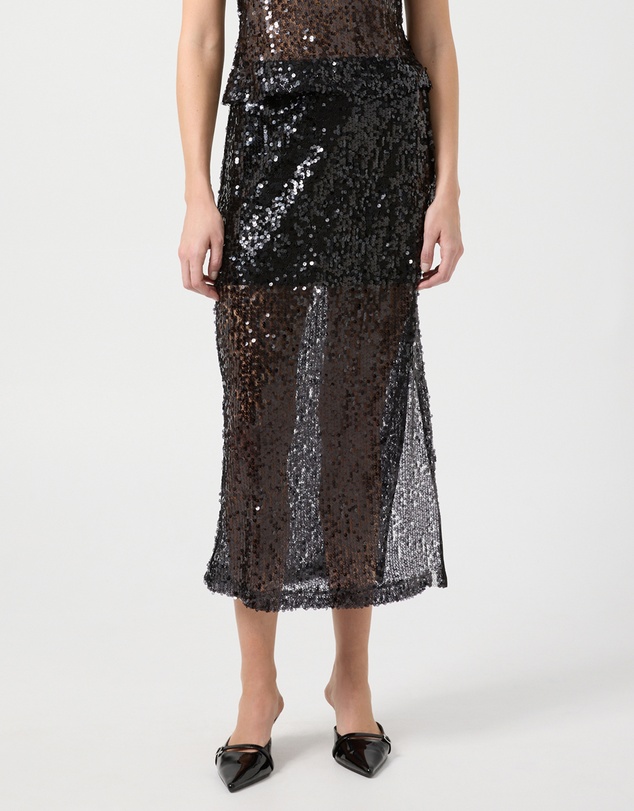 Third Form - Reflection Sequin Midi Skirt