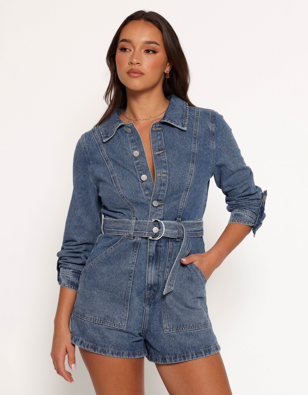 Petal & Pup - Brady Denim Playsuit - Blue