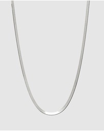 Najo - Herringbone Silver Necklace
