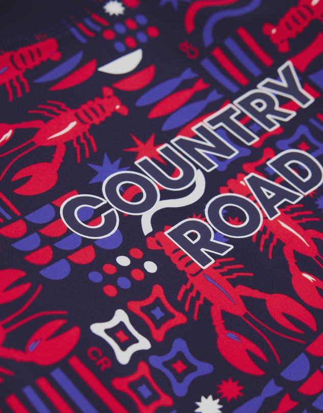 Country Road - Lobster Geometric Rash Vest