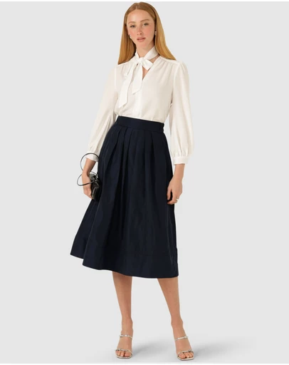 SACHA DRAKE - Pleated A-Line Skirt