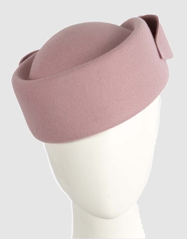 Max Alexander - Felt Dusty Pink Pillbox Hat