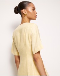 AERE - Rani Linen Midi Dress