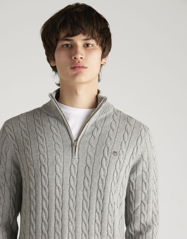 Gant - Cotton Cable Half-Zip Knit