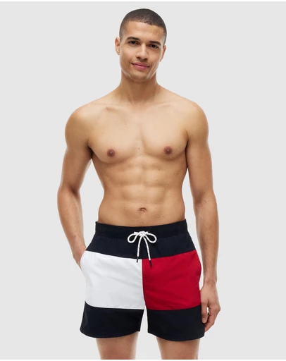 Tommy Hilfiger - Classic Colour-Blocked Mid Length Swim Shorts