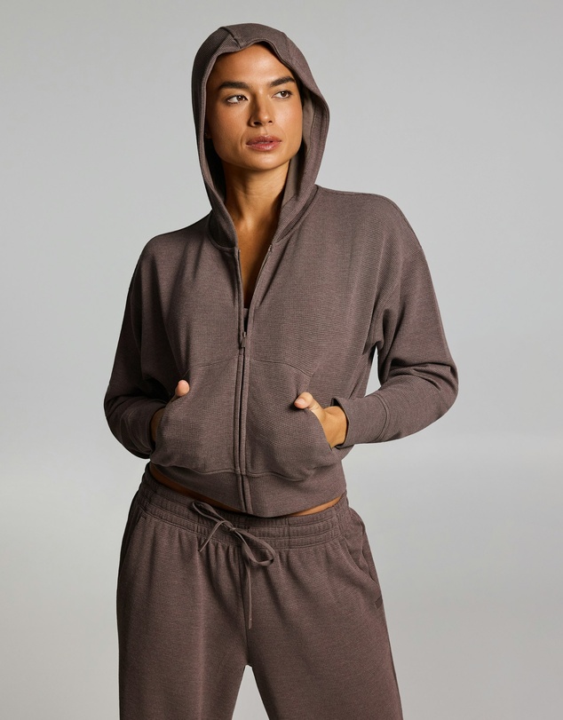 Rockwear - Waffle Jersey Zip Through Hoodie