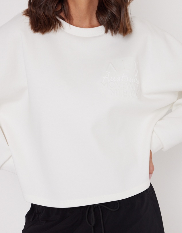 ALEXANDRA - Emby Long Sleeve Top White