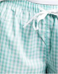 Sant And Abel - Women's Hepburn Gingham Mint Boxer Shorts