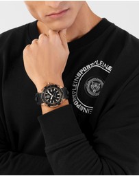 Plein Sport - PLEIN URBAN PULSE 47mm Black dial and Black silicone strap