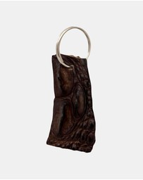 Jacaru - Jacaru 6412 Keyring Genuine Crocodile Leather Backstrap
