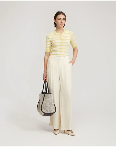 Oxford - Maja Striped Button Knit