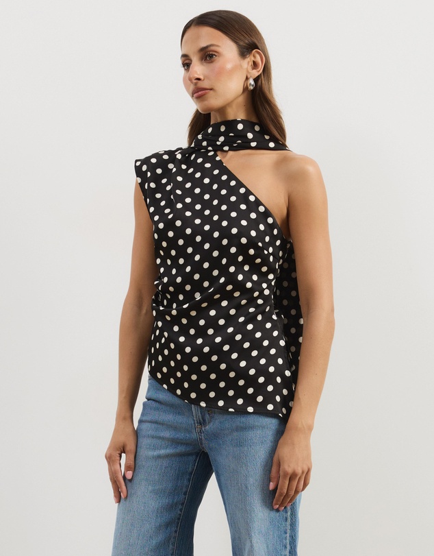 Atmos&Here - Charlotte One Shoulder Scarf Top