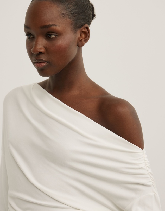 Witchery - Asymmetric Draped Long Sleeve Top
