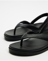 AERE - Leather Sling Back Thongs