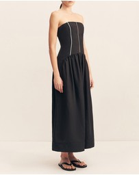Shona Joy - Billie Contrast Strapless Midi Dress