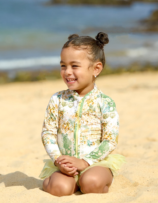 Aqua Blu Kids - Mosaic Long Sleeve One Piece - Babies