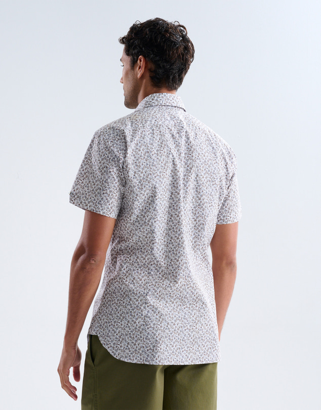 3 Wise Men - 3 Wise Men Coastal Print Short Sleeve Shirt
