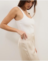 Atmos&Here - Nora Satin Wide Leg Pants