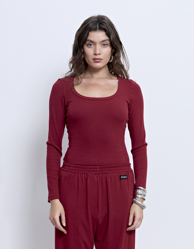 PFEIFFER - Biscayne Long Sleeve Top Sangria