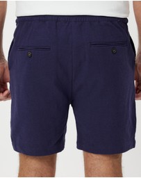 Staple Superior - Newport Textured Linen Blend Shorts