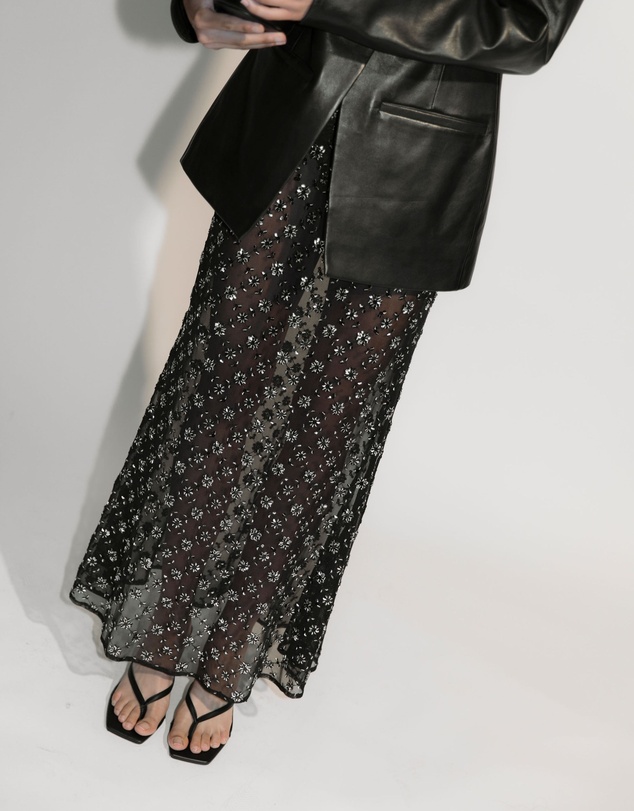 Lover - Isadora Sequin Sheer Maxi Skirt