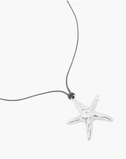 Lovisa - Waterproof Stainless Steel Starfish Cord Necklace