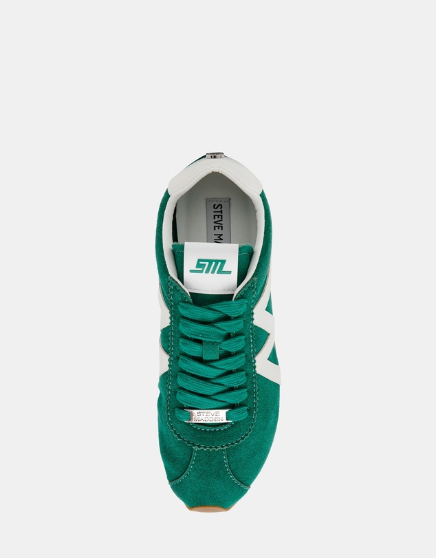 Steve Madden - Countdown Green Suede Sneakers