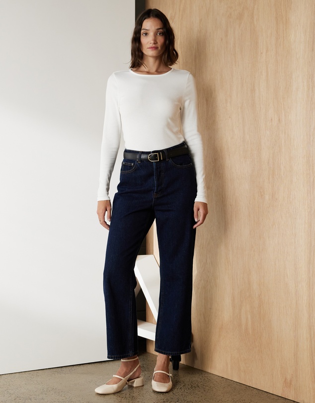 Atmos&Here - Organic Cotton Ribbed Long Sleeve Top