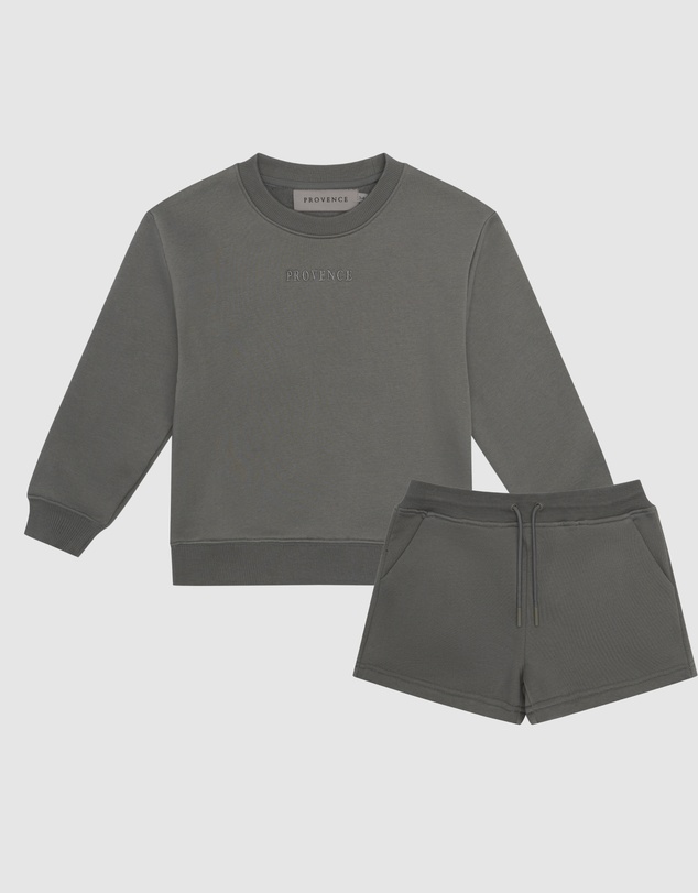 Provence - Crew Neck Sweater and Fleece Short Set