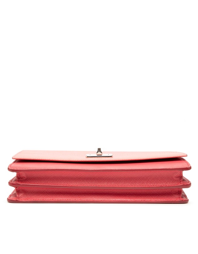 Pre-Loved by Azura Reborn - Pre-Loved Saffiano Turn Lock Wallet on Strap