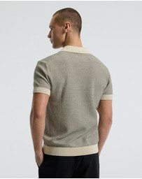 Calibre - Textured Knit Polo Natural