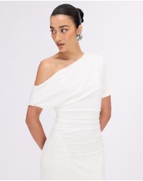 Minima Esenciales - Etta Jersey Off Shoulder Midi Dress