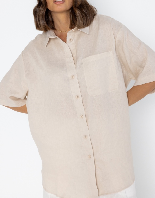 ALEXANDRA - Rogue Shirt Linen Stone