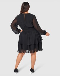 Pink Dusk by Curve Project - Shake Your Money Maker Midi Dress