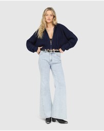 Belle & Bloom - Another Love Fringe Zip Knit