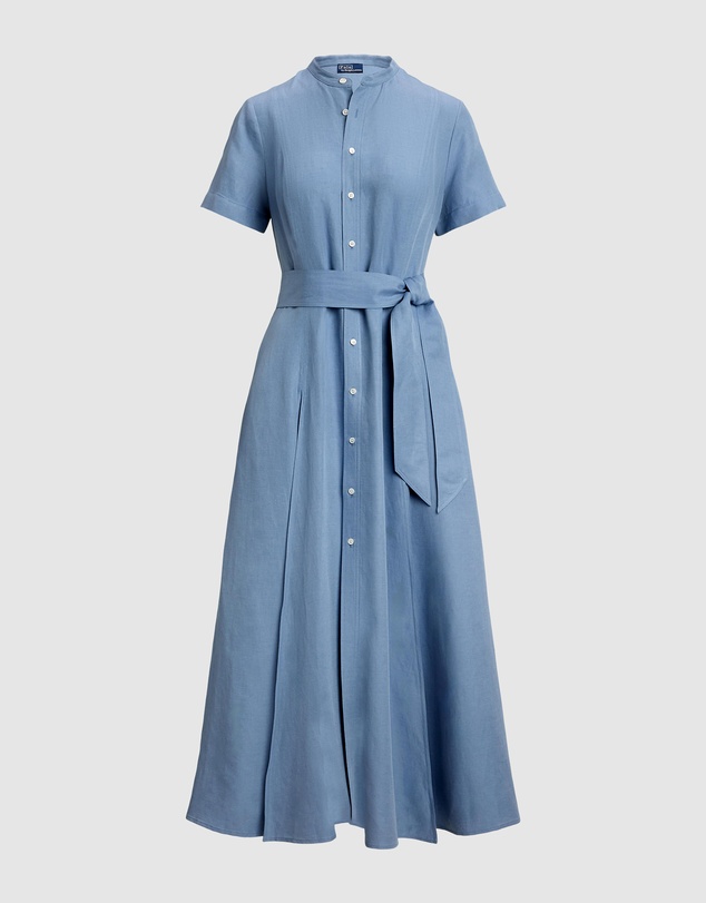 Polo Ralph Lauren - Belted Silk-Blend A-Line Dress