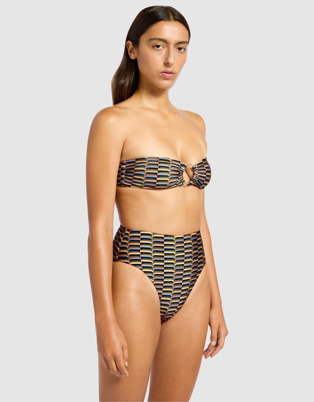 JETS - Urban Geo High Waist High Leg Bikini Bottom