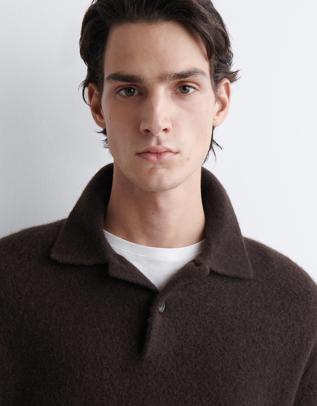 COS - Brushed-Wool Polo Shirt