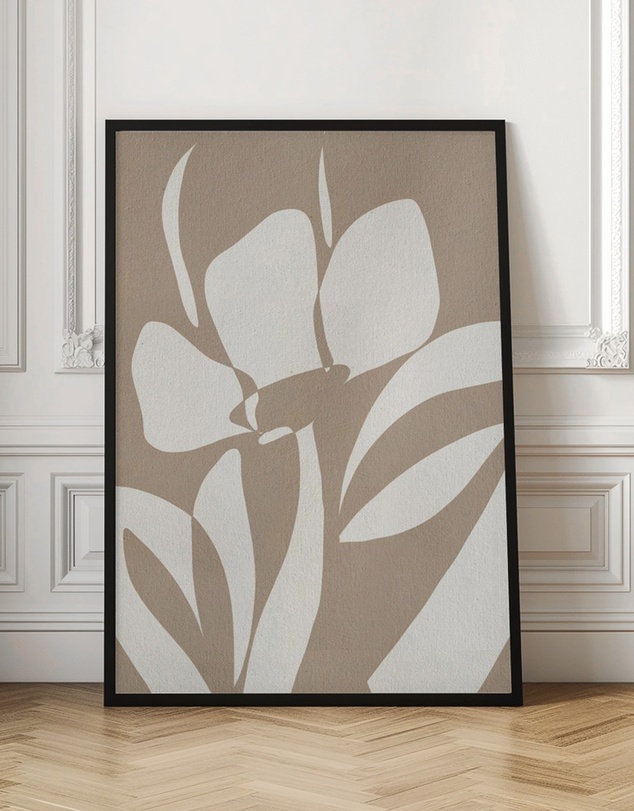 Olive et Oriel - Muted Petals No 3 by Shatha Al Dafai Art Print