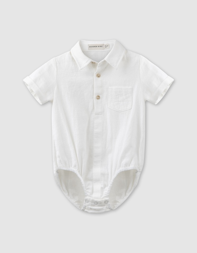Designer Kidz - Archie S/S Button Romper
