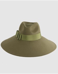 Max Alexander - Wide Brim Olive Winter Hat